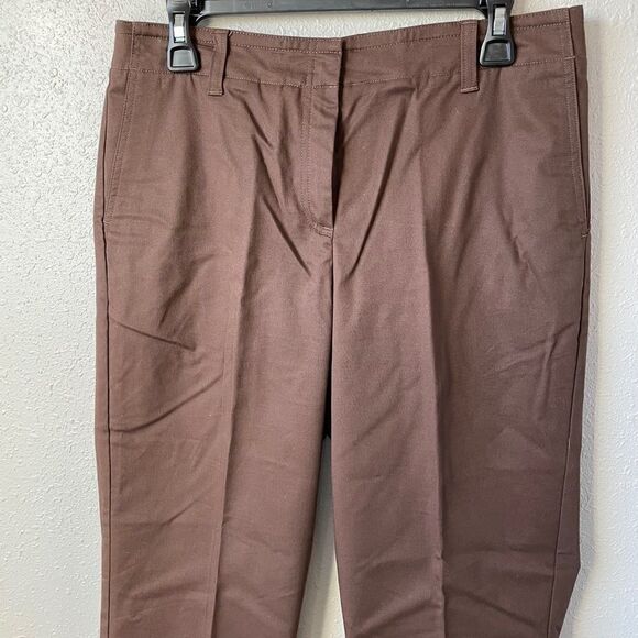Liz Claiborne Brown Michaela Capri Pants Size 10 - Picture 3 of 4